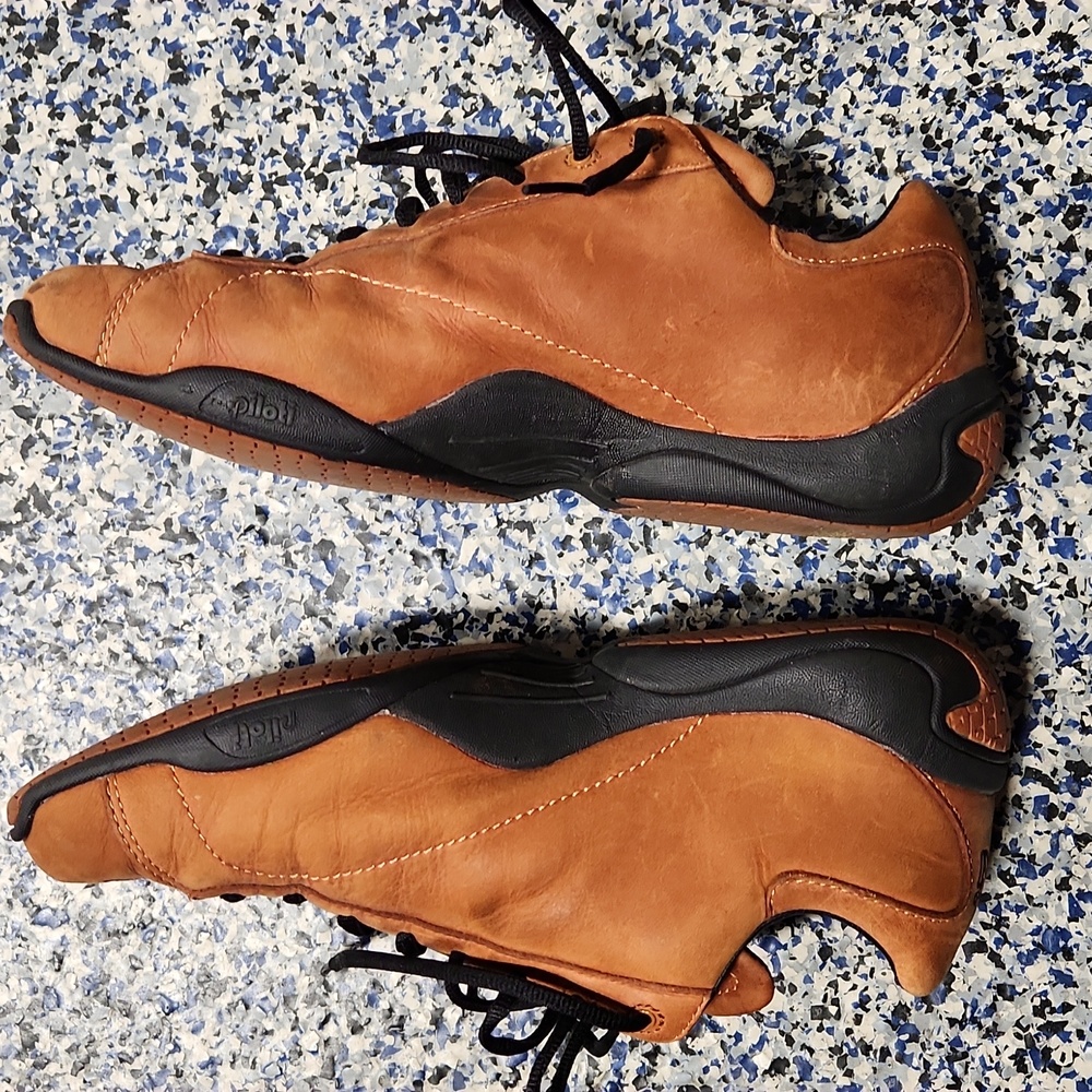 Piloti Leather Brown Sneakers, US 9.5 Mens - Picture 3 of 6